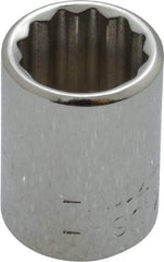 Blackhawk by Proto - 1/4" Drive, Standard Hand Socket - 12 Points, 7/8" OAL, Chrome Finish - Eagle Tool & Supply