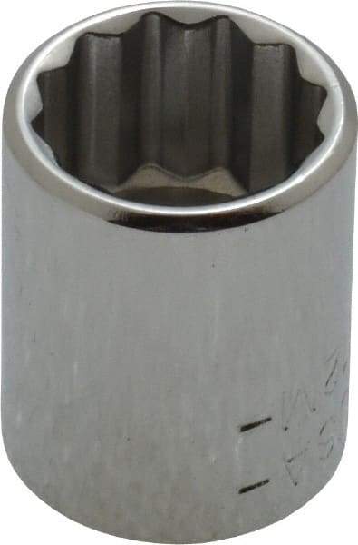 Blackhawk by Proto - 1/4" Drive, Standard Hand Socket - 12 Points, 7/8" OAL, Chrome Finish - Eagle Tool & Supply