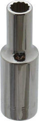 Blackhawk by Proto - 3/8" Drive, Deep Hand Socket - 12 Points, 2-7/64" OAL, Chrome Finish - Eagle Tool & Supply