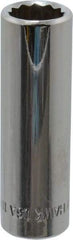 Blackhawk by Proto - 3/8" Drive, Deep Hand Socket - 12 Points, 1-13/16" OAL, Chrome Finish - Eagle Tool & Supply