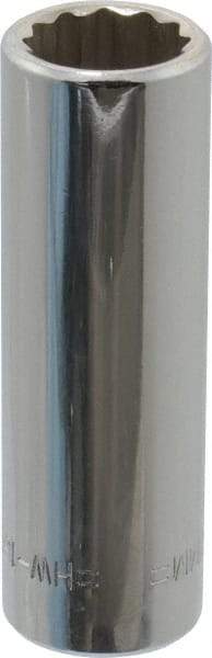 Blackhawk by Proto - 3/8" Drive, Deep Hand Socket - 12 Points, 1-13/16" OAL, Chrome Finish - Eagle Tool & Supply