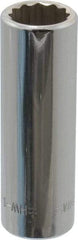 Blackhawk by Proto - 3/8" Drive, Deep Hand Socket - 12 Points, 1-13/16" OAL, Chrome Finish - Eagle Tool & Supply