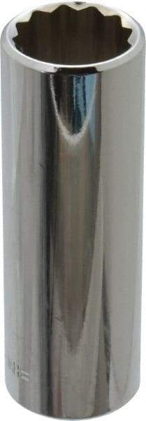 Blackhawk by Proto - 3/8" Drive, Deep Hand Socket - 12 Points, 2-3/4" OAL, Chrome Finish - Eagle Tool & Supply