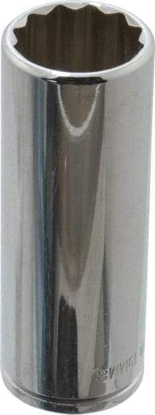 Blackhawk by Proto - 3/8" Drive, Deep Hand Socket - 12 Points, 2-3/4" OAL, Chrome Finish - Eagle Tool & Supply