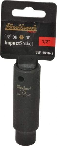 Blackhawk by Proto - 1/2" Drive 1/2" Deep Impact Socket - 6 Points, 3-5/16" OAL - Eagle Tool & Supply