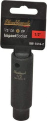 Blackhawk by Proto - 1/2" Drive 1/2" Deep Impact Socket - 6 Points, 3-5/16" OAL - Eagle Tool & Supply