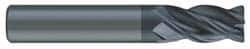 SGS - 1/2", 1-1/4" LOC, 1/2" Shank Diam, 3-1/4" OAL, 4 Flute, Solid Carbide Square End Mill - Single End, AlTiN Finish, Spiral Flute, Variable° Helix, Centercutting, Right Hand Cut, Right Hand Flute, Series Z1 - Eagle Tool & Supply