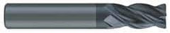 SGS - 1/2", 1-1/4" LOC, 1/2" Shank Diam, 3-1/4" OAL, 4 Flute, Solid Carbide Square End Mill - Single End, AlTiN Finish, Spiral Flute, Variable° Helix, Centercutting, Right Hand Cut, Right Hand Flute, Series Z1 - Eagle Tool & Supply