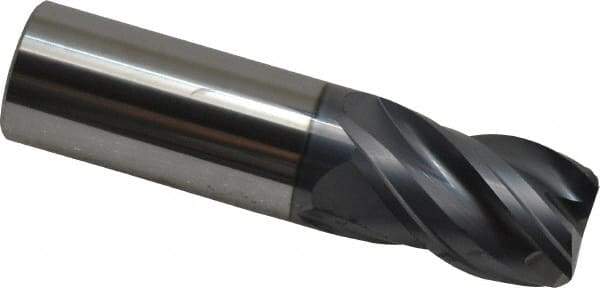 SGS - 1", 1-1/2" LOC, 1" Shank Diam, 4" OAL, 4 Flute, Solid Carbide Square End Mill - Single End, AlTiN Finish, Spiral Flute, Variable° Helix, Right Hand Cut, Right Hand Flute, Series Z1 - Eagle Tool & Supply