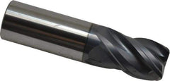 SGS - 1", 1-1/2" LOC, 1" Shank Diam, 4" OAL, 4 Flute, Solid Carbide Square End Mill - Single End, AlTiN Finish, Spiral Flute, Variable° Helix, Right Hand Cut, Right Hand Flute, Series Z1 - Eagle Tool & Supply