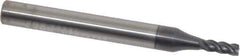 SGS - 3mm, 8mm LOC, 6mm Shank Diam, 57mm OAL, 4 Flute, Solid Carbide Square End Mill - Single End, AlTiN Finish, Spiral Flute, Variable° Helix, Right Hand Cut, Right Hand Flute, Series Z1M - Eagle Tool & Supply