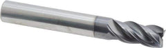 SGS - 10mm, 22mm LOC, 10mm Shank Diam, 72mm OAL, 4 Flute, Solid Carbide Square End Mill - Single End, AlTiN Finish, Spiral Flute, Variable° Helix, Right Hand Cut, Right Hand Flute, Series Z1M - Eagle Tool & Supply