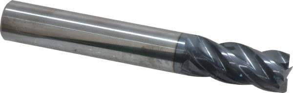 SGS - 12mm, 26mm LOC, 12mm Shank Diam, 83mm OAL, 4 Flute, Solid Carbide Square End Mill - Single End, AlTiN Finish, Spiral Flute, Variable° Helix, Right Hand Cut, Right Hand Flute, Series Z1M - Eagle Tool & Supply