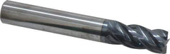 SGS - 12mm, 26mm LOC, 12mm Shank Diam, 83mm OAL, 4 Flute, Solid Carbide Square End Mill - Single End, AlTiN Finish, Spiral Flute, Variable° Helix, Right Hand Cut, Right Hand Flute, Series Z1M - Eagle Tool & Supply