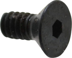 Camcar - #2-56 UNC Hex Socket Drive, 82° Flat Screw - Alloy Steel, Black Oxide Finish, Fully Threaded, 3/16" OAL - Eagle Tool & Supply