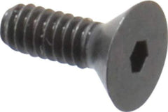 Camcar - #2-56 UNC Hex Socket Drive, 82° Flat Screw - Alloy Steel, Black Oxide Finish, Fully Threaded, 1/4" OAL - Eagle Tool & Supply