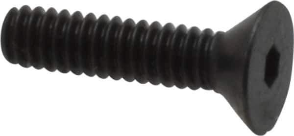 Camcar - #2-56 UNC Hex Socket Drive, 82° Flat Screw - Alloy Steel, Black Oxide Finish, Fully Threaded, 3/8" OAL - Eagle Tool & Supply