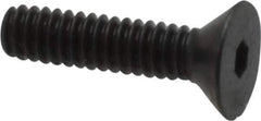 Camcar - #2-56 UNC Hex Socket Drive, 82° Flat Screw - Alloy Steel, Black Oxide Finish, Fully Threaded, 3/8" OAL - Eagle Tool & Supply