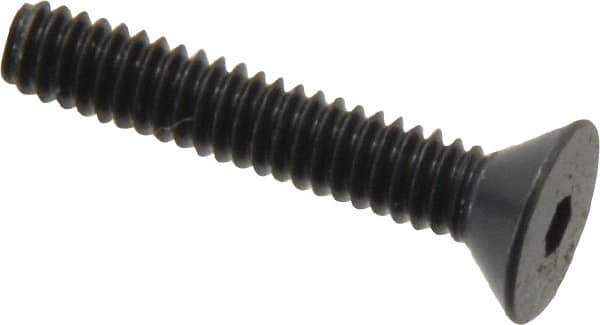 Camcar - #2-56 UNC Hex Socket Drive, 82° Flat Screw - Alloy Steel, Black Oxide Finish, Fully Threaded, 1/2" OAL - Eagle Tool & Supply