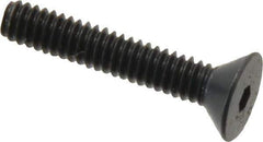 Camcar - #2-56 UNC Hex Socket Drive, 82° Flat Screw - Alloy Steel, Black Oxide Finish, Fully Threaded, 1/2" OAL - Eagle Tool & Supply