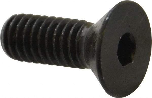 Made in USA - 5/16-18 UNC Hex Socket Drive, 82° Flat Screw - Alloy Steel, Black Oxide Finish, Fully Threaded, 7/8" OAL - Eagle Tool & Supply