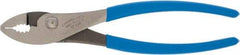 Channellock - 8" OAL, 1" Jaw Length, 1-11/64" Jaw Width, Slip Joint Pliers - Regular Nose Head, Standard Tool, Wire Cutting Shear - Eagle Tool & Supply