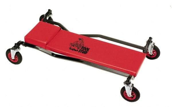 Whiteside - 360 Lb Capacity, 4 Wheel Heavy-Duty Creeper with Pneumatic Wheels - Steel, 40" Long x 7-7/8" High x 24" Wide - Eagle Tool & Supply