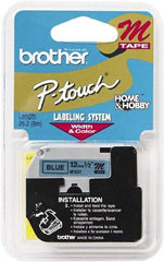 Brother - 1/2" Wide, Blue Tape Cassette - For Label Maker - Eagle Tool & Supply