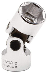 Proto - 1/2" Drive, Standard Hand Socket - 6 Points, 2-9/16" OAL, Chrome Vanadium, Chrome Finish - Eagle Tool & Supply