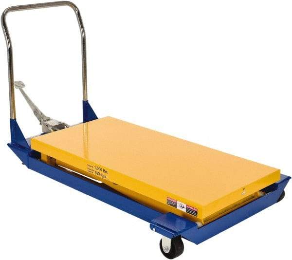 Vestil - 1,000 Lb Capacity Manual Scissor Lift - 9" to 42-1/2" Lift Height, 48" Platform Length x 24" Platform Width - Eagle Tool & Supply