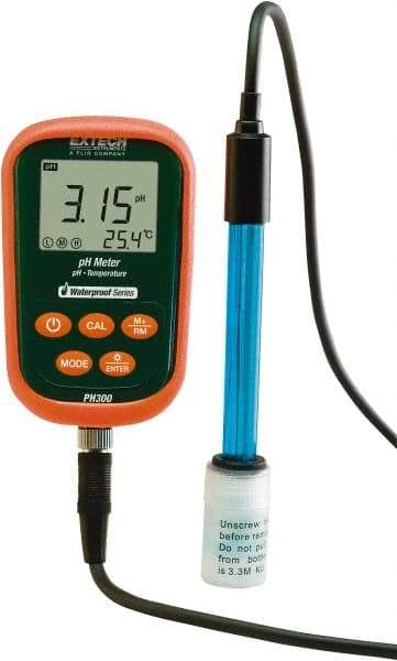Extech - -2 to 19.99 pH, pH/mV/Temp Meter - 212°F - Eagle Tool & Supply