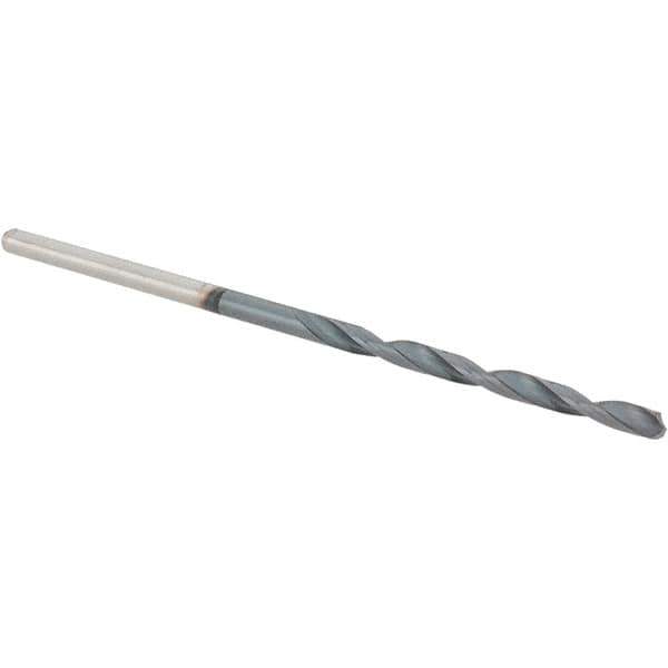 SGS - #54 118° Solid Carbide Jobber Drill - AlTiN Finish, Right Hand Cut, Spiral Flute, Straight Shank, 1-1/2" OAL, Four Facet Point - Eagle Tool & Supply