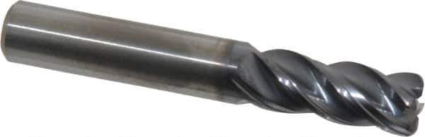 Kennametal - 3/8", 4 Flute, Solid Carbide, 0.06" Corner Radius End Mill - 2-1/2" OAL, 7/8" LOC - Eagle Tool & Supply