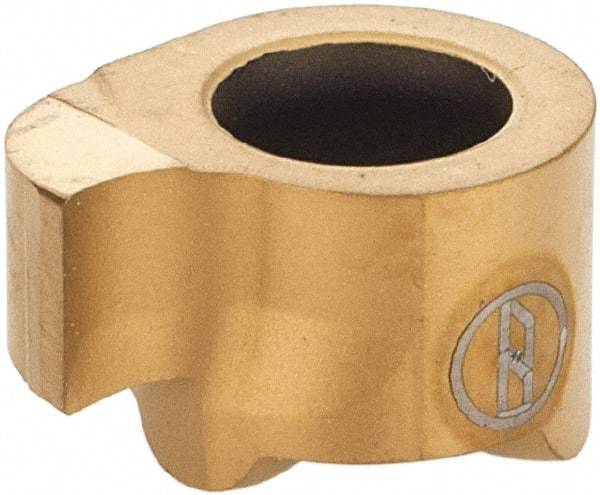 Iscar - 11400020GIQR Grade IC528, 4mm Cutting Width Carbide Grooving Insert - 1.6mm Max Depth of Cut, 0.2mm Corner Radius, TiCN/TiN Finish - Eagle Tool & Supply