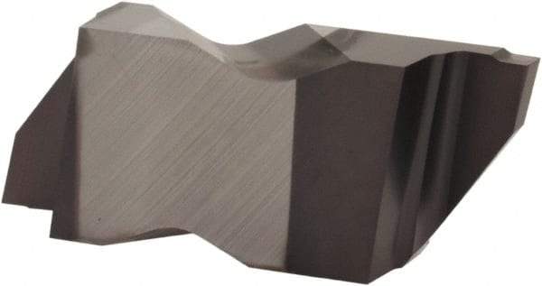 Kennametal - 3062NG Grade KCU25, 1/16" Cutting Width Carbide Grooving Insert - 0.0941" Max Depth of Cut, Right Hand, 0.0075" Corner Radius, AlTiN Finish - Eagle Tool & Supply