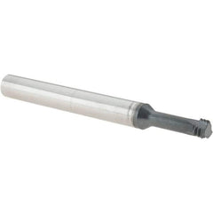 Iscar - 1/4-28 UNF, 0.197" Cutting Diam, 3 Flute, Solid Carbide Helical Flute Thread Mill - Internal Thread, 0.57" LOC, 2-1/2" OAL, 1/4" Shank Diam - Eagle Tool & Supply