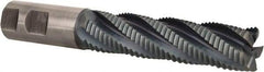 Hertel - 1" Diam, Coarse Pitch, 4" LOC, 5 Flute Cobalt Roughing Square End Mill - TiCN Finish, 6-1/2" OAL, 1" Shank Diam, Single End, Centercutting, 30° Helix - Eagle Tool & Supply