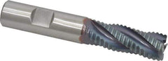 Hertel - 5/8" Diam, Coarse Pitch, 1-5/8" LOC, 4 Flute Cobalt Roughing Square End Mill - TiCN Finish, 3-3/4" OAL, 5/8" Shank Diam, Single End, 30° Helix - Eagle Tool & Supply
