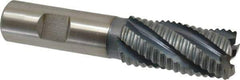 Hertel - 7/8" Diam, Coarse Pitch, 1-7/8" LOC, 5 Flute Cobalt Roughing Square End Mill - TiCN Finish, 4-1/8" OAL, 3/4" Shank Diam, Single End, 30° Helix - Eagle Tool & Supply