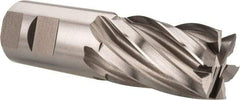 Hertel - 1-1/4", 2" LOC, 1-1/4" Shank Diam, 4-1/2" OAL, 6 Flute, Cobalt Square End Mill - Single End, Uncoated, Spiral Flute, 30° Helix, Centercutting, Right Hand Cut, Right Hand Flute - Eagle Tool & Supply