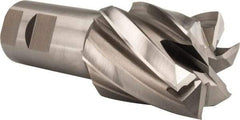 Hertel - 1-3/4", 2" LOC, 1-1/4" Shank Diam, 4-1/2" OAL, 6 Flute, Cobalt Square End Mill - Single End, Uncoated, Spiral Flute, 30° Helix, Centercutting, Right Hand Cut, Right Hand Flute - Eagle Tool & Supply