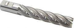 Hertel - 1-1/4", 6" LOC, 1-1/4" Shank Diam, 8-1/2" OAL, 6 Flute, Cobalt Square End Mill - Single End, Uncoated, Spiral Flute, 30° Helix, Centercutting, Right Hand Cut, Right Hand Flute - Eagle Tool & Supply