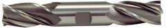 Hertel - 5/16", 3/4" LOC, 3/8" Shank Diam, 3-1/2" OAL, 4 Flute, Cobalt Square End Mill - Double End, Uncoated, Spiral Flute, 30° Helix, Right Hand Cut, Right Hand Flute - Eagle Tool & Supply