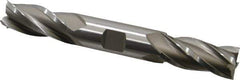 Hertel - 3/4", 1-5/8" LOC, 3/4" Shank Diam, 5-5/8" OAL, 4 Flute, Cobalt Square End Mill - Double End, Uncoated, Spiral Flute, 30° Helix, Centercutting, Right Hand Cut, Right Hand Flute - Eagle Tool & Supply