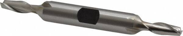 Hertel - 7/32", 1/2" LOC, 3/8" Shank Diam, 3-1/8" OAL, 2 Flute, Cobalt Square End Mill - Double End, Uncoated, Spiral Flute, 30° Helix, Centercutting, Right Hand Cut, Right Hand Flute - Eagle Tool & Supply