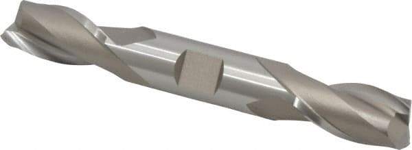 Hertel - 5/8", 1-1/8" LOC, 5/8" Shank Diam, 4-1/2" OAL, 2 Flute, Cobalt Square End Mill - Double End, Uncoated, Spiral Flute, 30° Helix, Centercutting, Right Hand Cut, Right Hand Flute - Eagle Tool & Supply