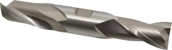 Hertel - 7/8", 1-9/16" LOC, 7/8" Shank Diam, 5-1/2" OAL, 2 Flute, Cobalt Square End Mill - Double End, Uncoated, Spiral Flute, 30° Helix, Centercutting, Right Hand Cut, Right Hand Flute - Eagle Tool & Supply