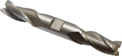 Hertel - 5/8", 1-3/8" LOC, 5/8" Shank Diam, 5" OAL, 3 Flute, High Speed Steel Square End Mill - Double End, Uncoated, Centercutting - Eagle Tool & Supply