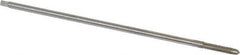 Hertel - 8-32 UNC, 4 Flute Plug Hand Pulley Tap - High Speed Steel, Bright Finish, H3 Thread Limit, 6" OAL, 0.168" Shank Diam - Eagle Tool & Supply