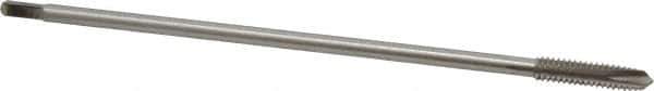 Hertel - 1/4-20 UNC 2 Flute H3 Bright Finish High Speed Steel Spiral Point Extension Tap - Plug Chamfer, 6" OAL, 3B Class of Fit - Eagle Tool & Supply